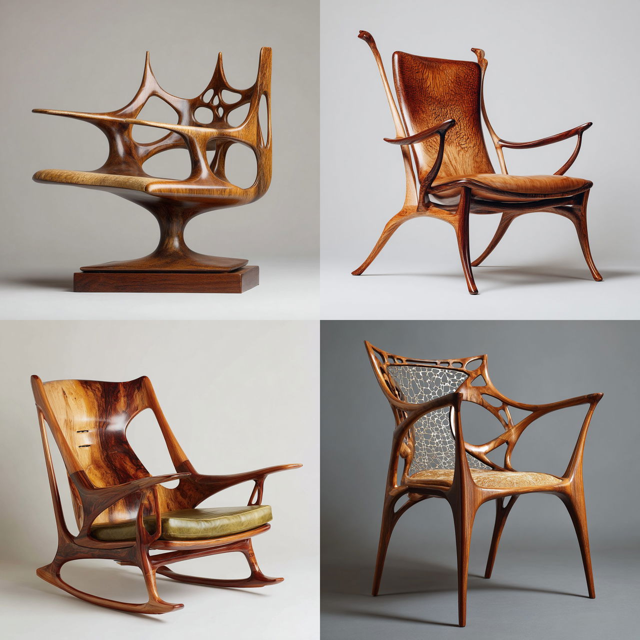 Sam Maloof style, Midjourney V7, render 1 of 4