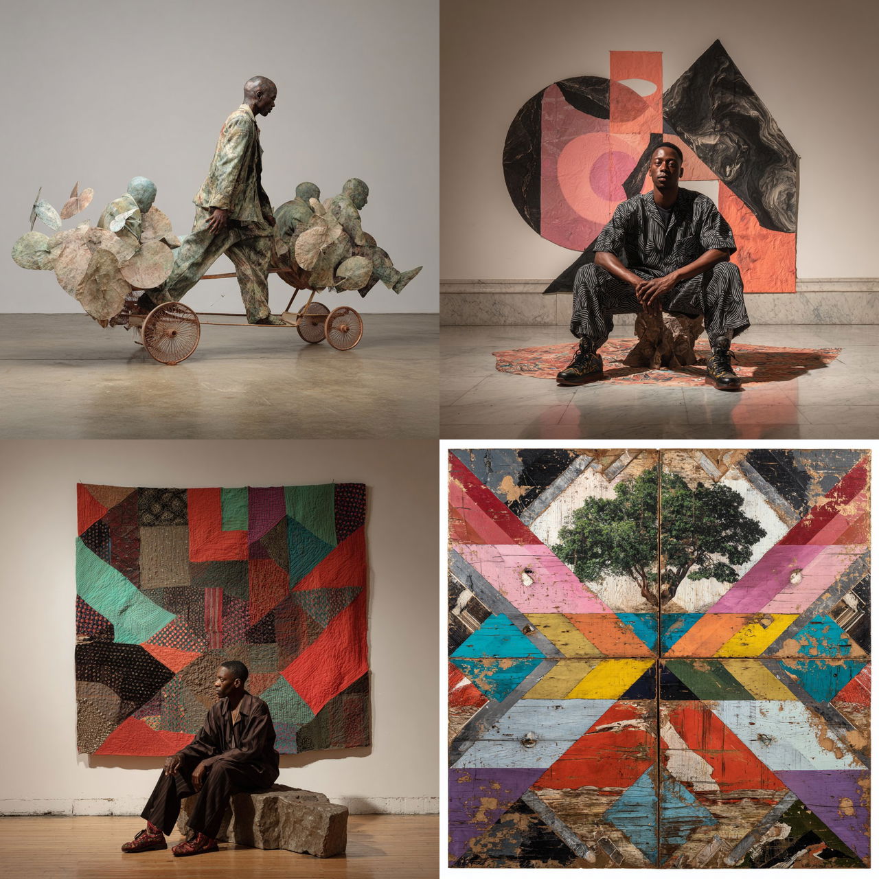 Sanford Biggers style, Midjourney V7, render 1 of 4