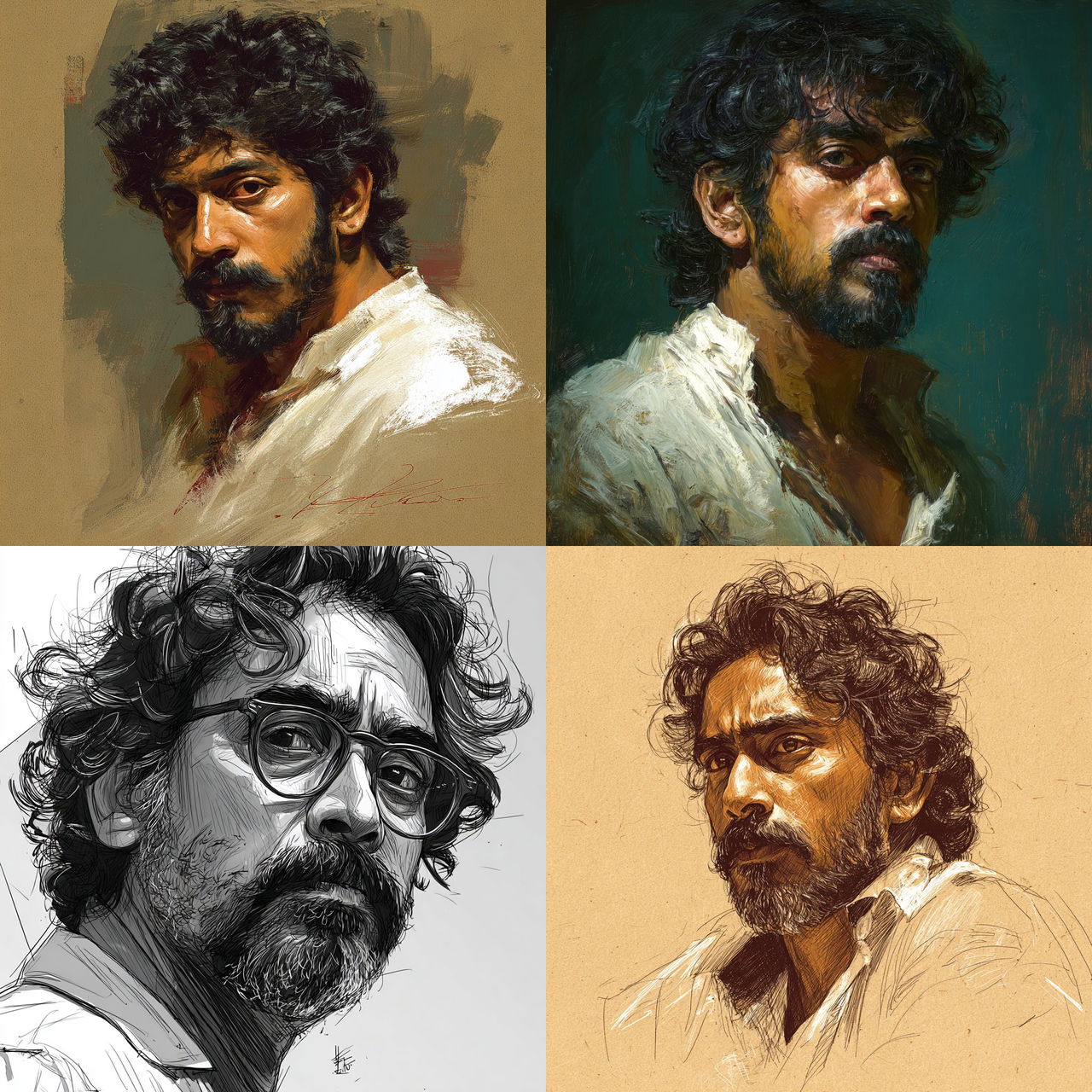 Santosh Sivan style, Midjourney V7, render 1 of 4