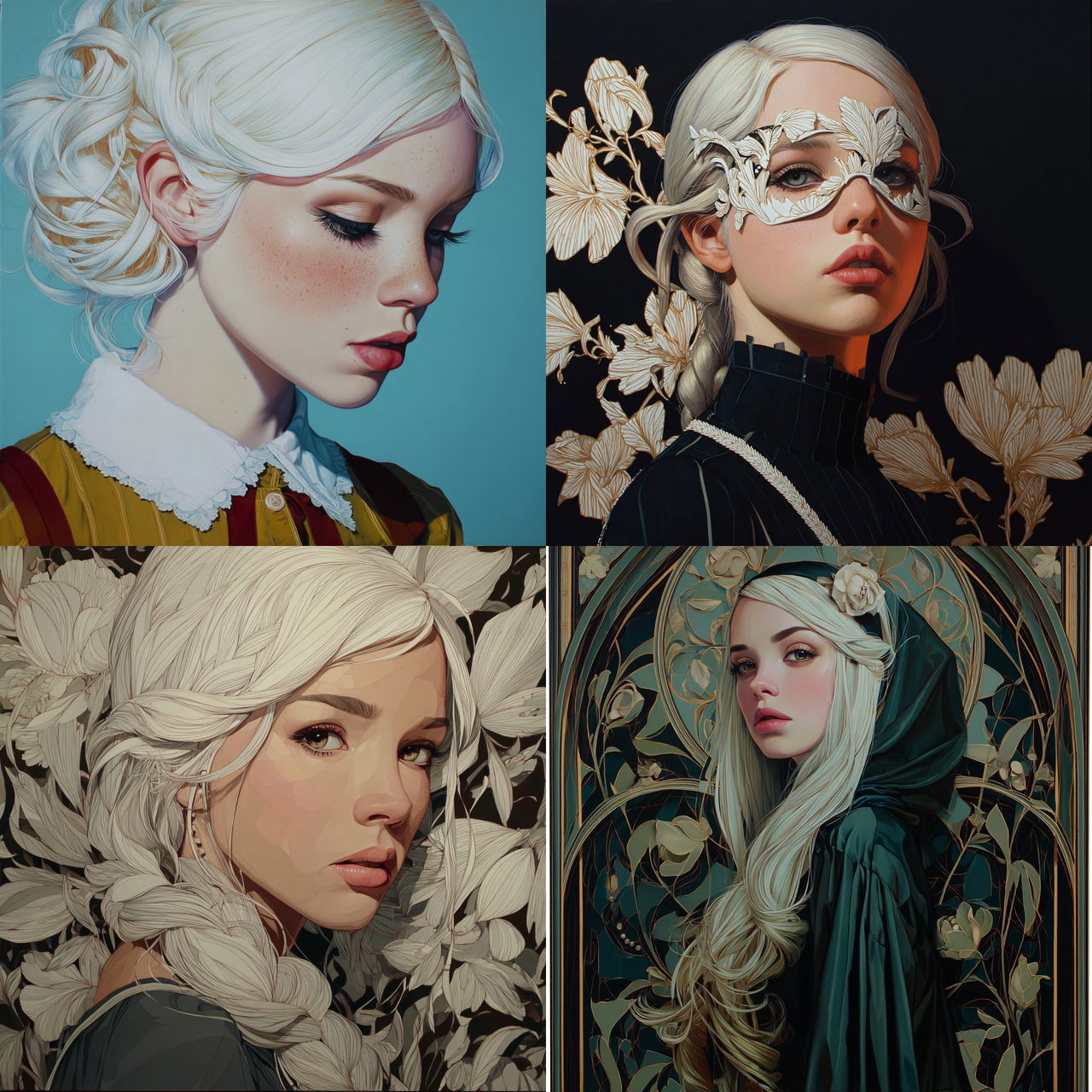 Sarah Joncas style, Midjourney V7, render 1 of 4