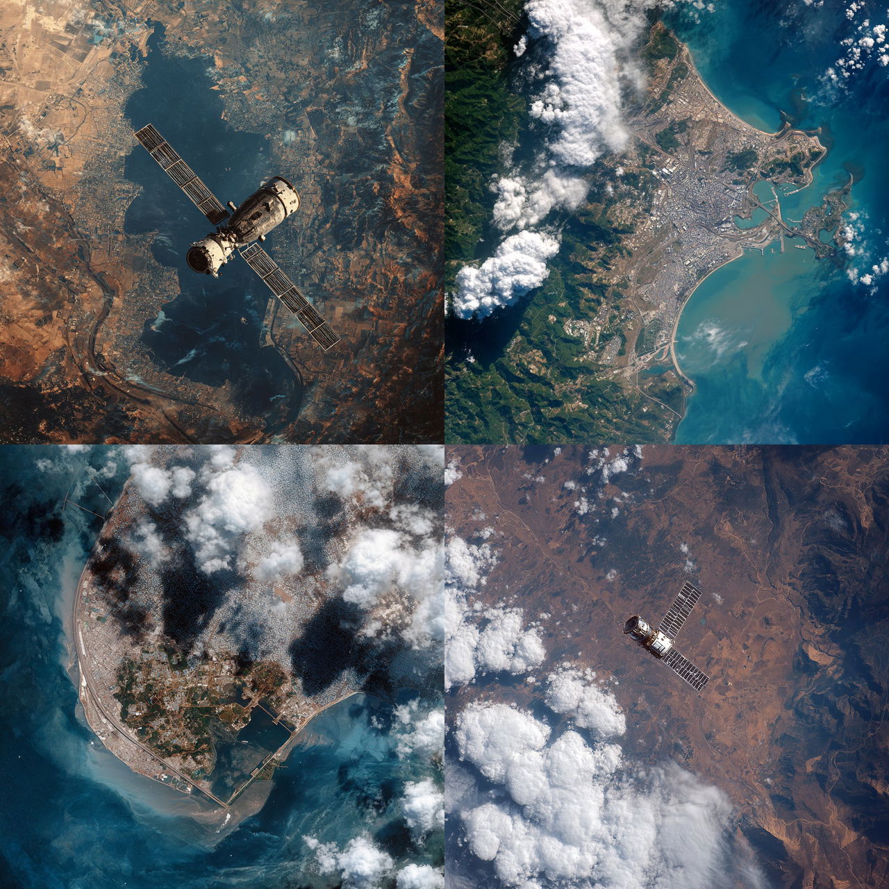 Satellite view style, Midjourney V7, render 1 of 4