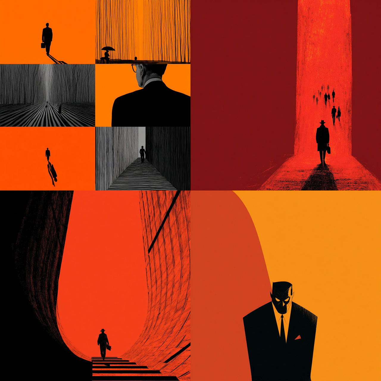 Saul Bass style, Midjourney V7, render 1 of 4