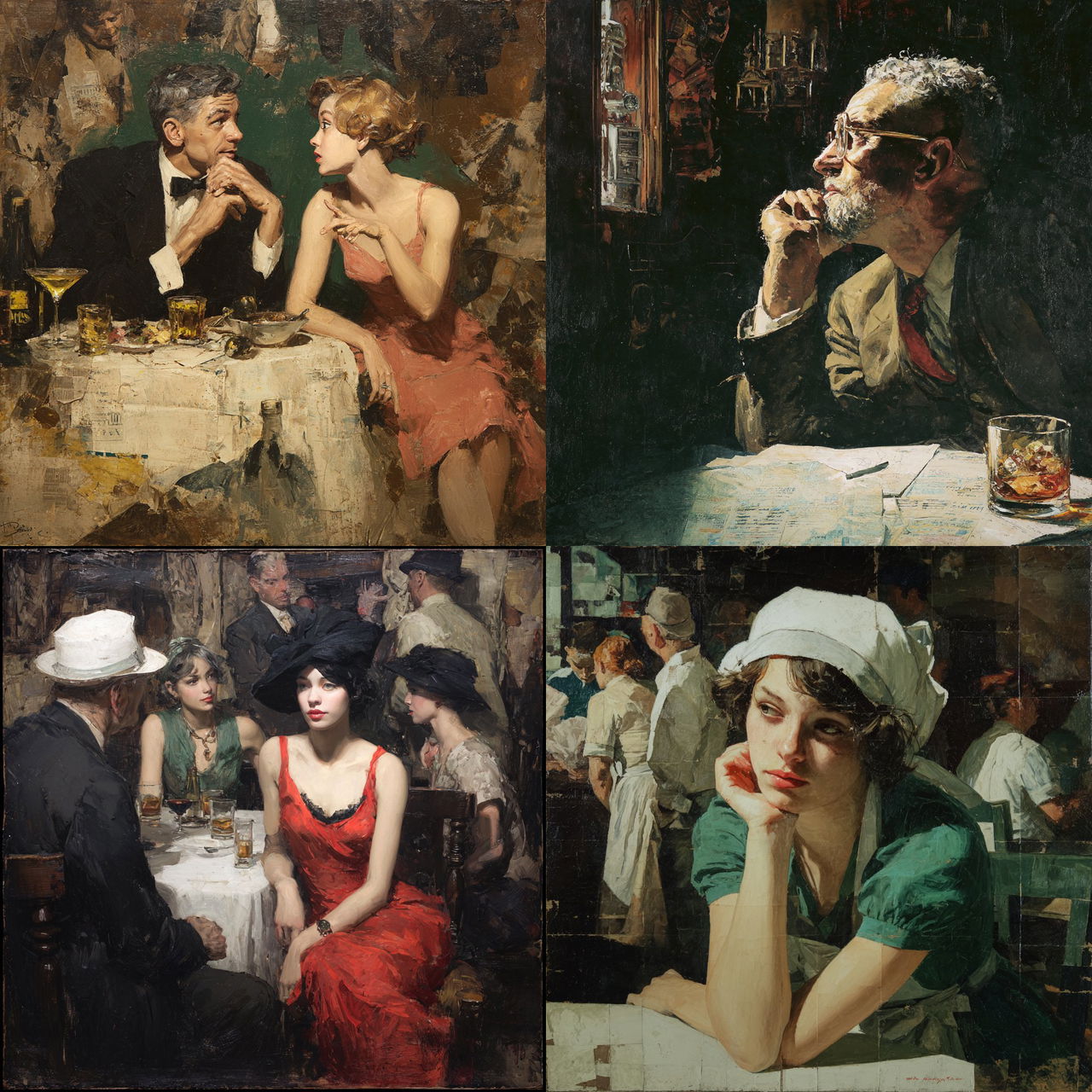 Saul Tepper style, Midjourney V7, render 1 of 4