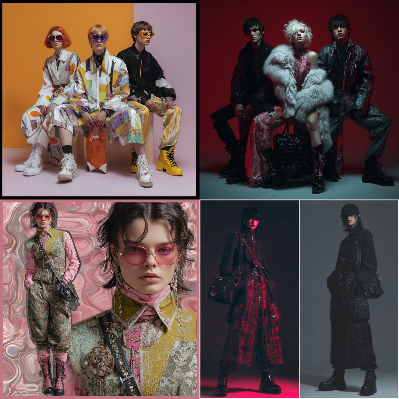 Scene fashion style, Midjourney V7, render 1 of 4