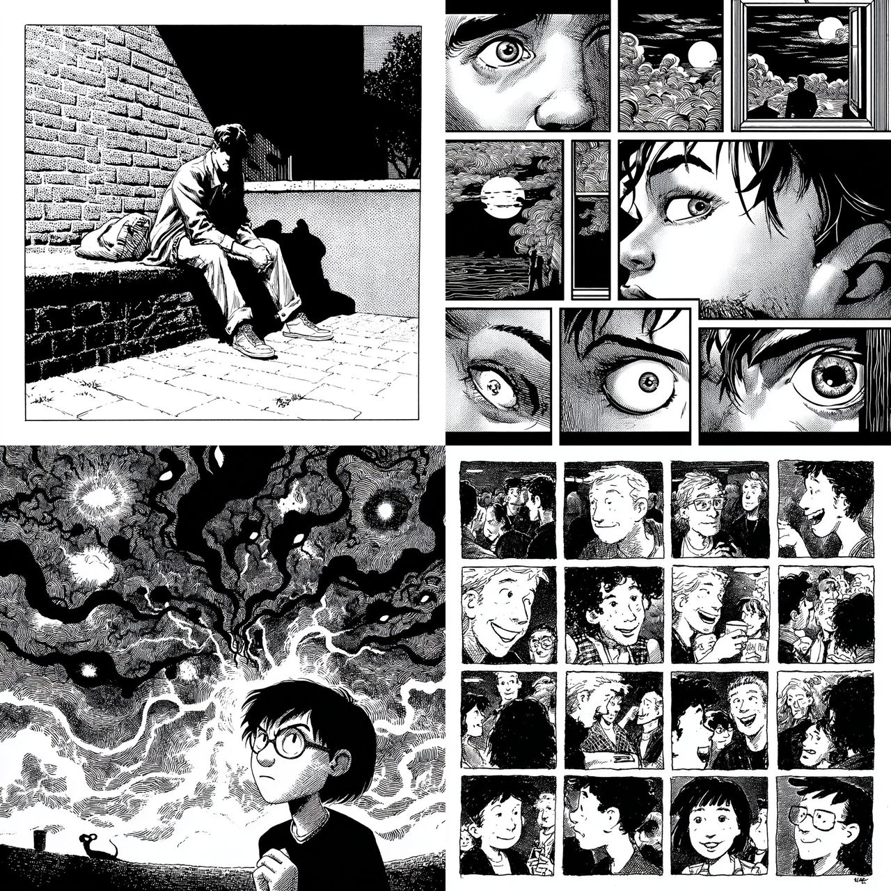 Scott McCloud style, Midjourney V7, render 1 of 4