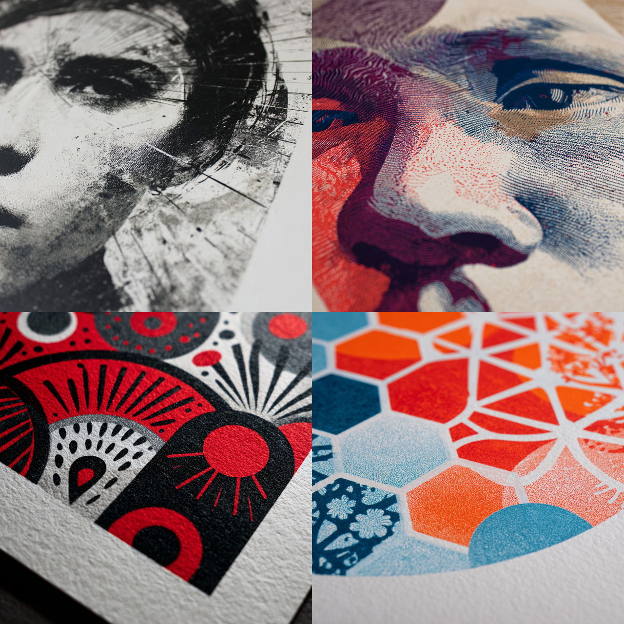 Screenprint style, Midjourney V7, render 1 of 4