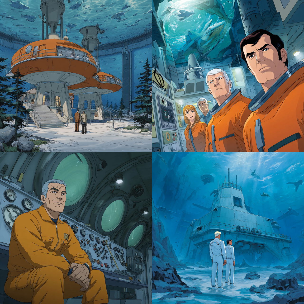 Sealab 2021 style, Midjourney V7, render 1 of 4