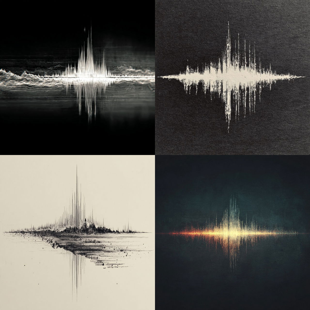 Seismogram style, Midjourney V7, render 1 of 4