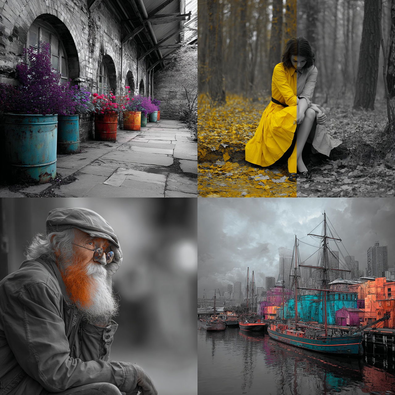 Selective Colouring style, Midjourney V7, render 1 of 4