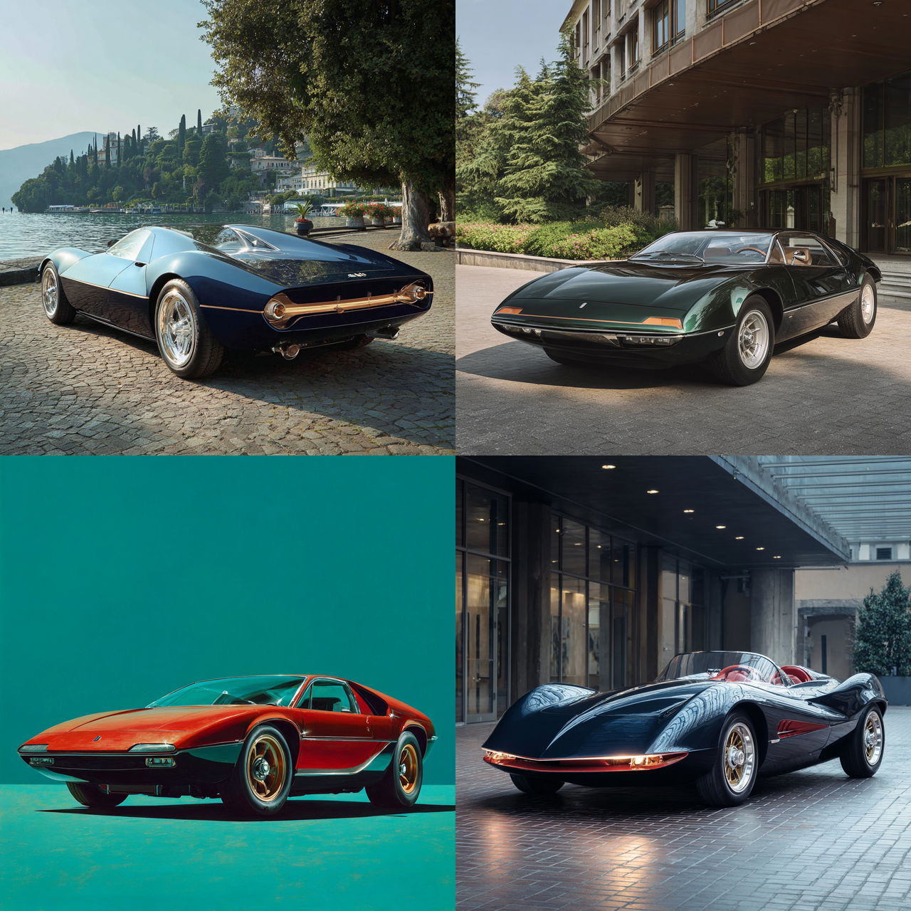 Sergio Pininfarina style, Midjourney V7, render 1 of 4