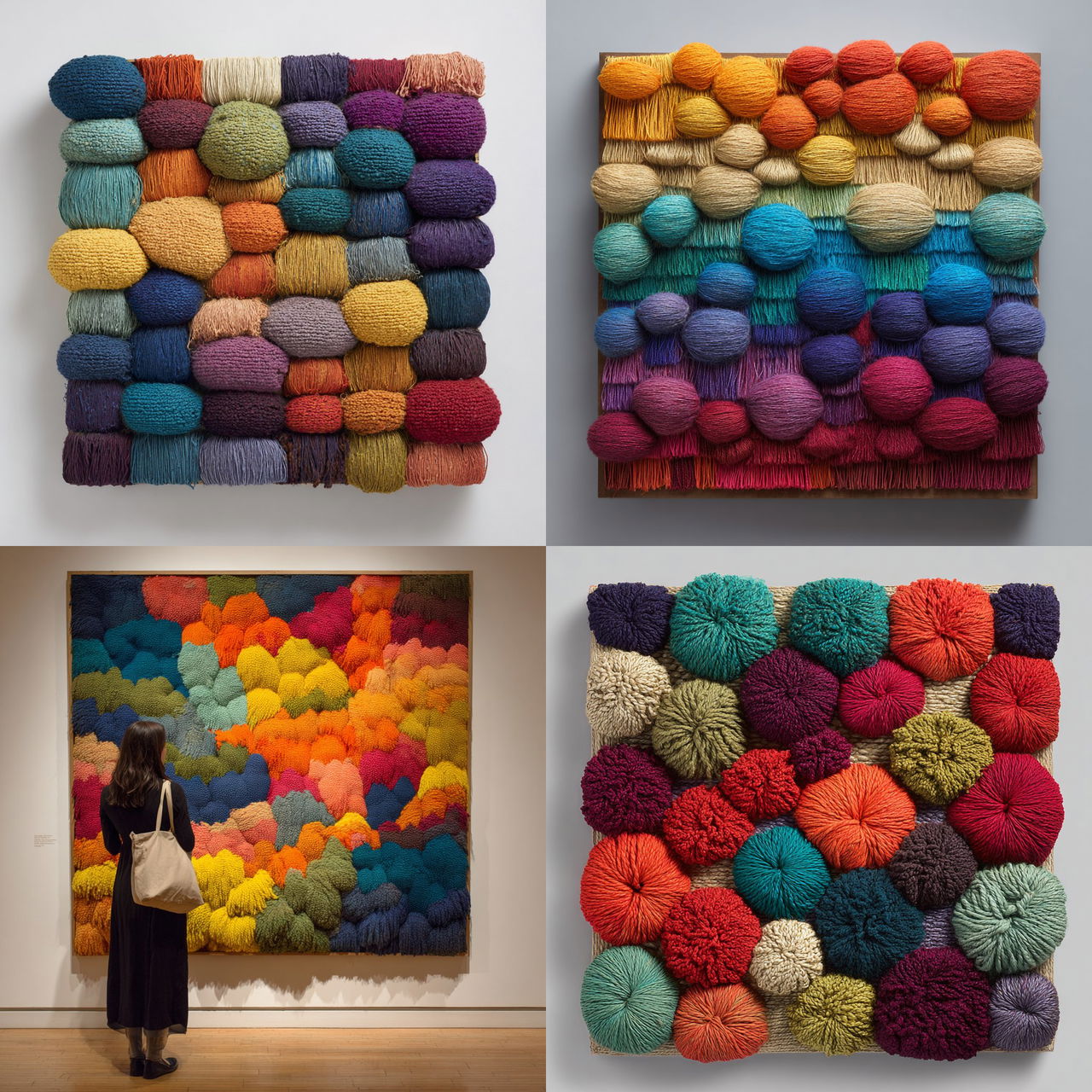 Sheila Hicks style, Midjourney V7, render 1 of 4