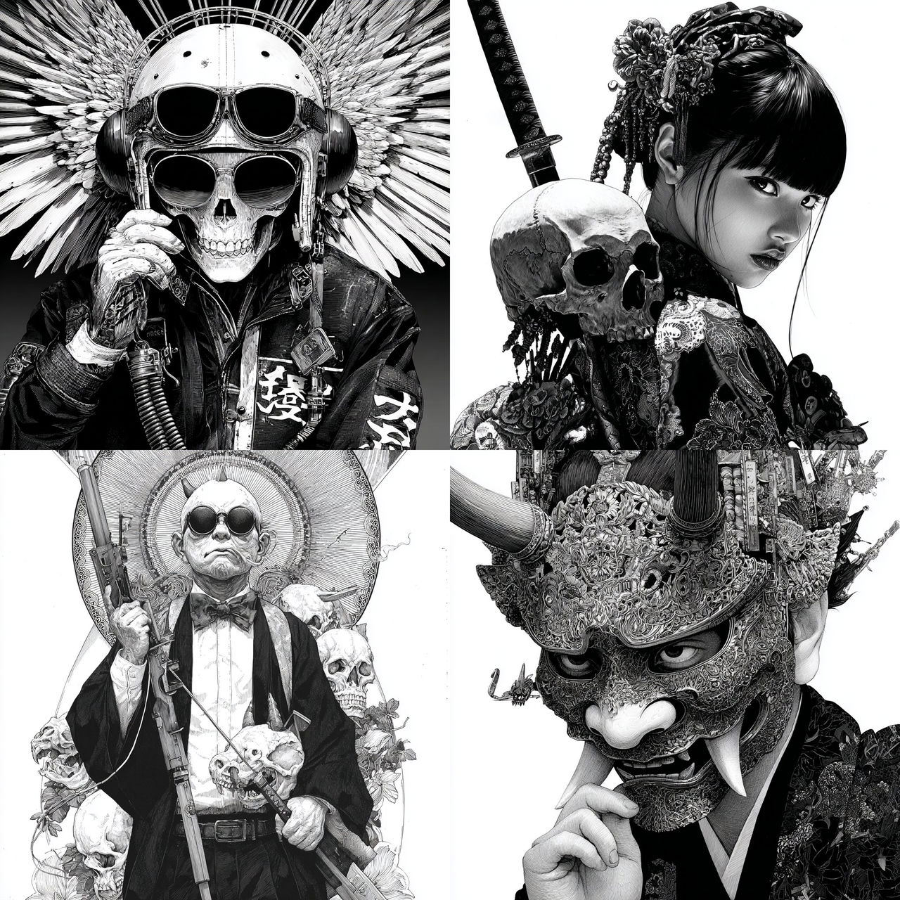 Shohei Otomo style, Midjourney V7, render 1 of 4