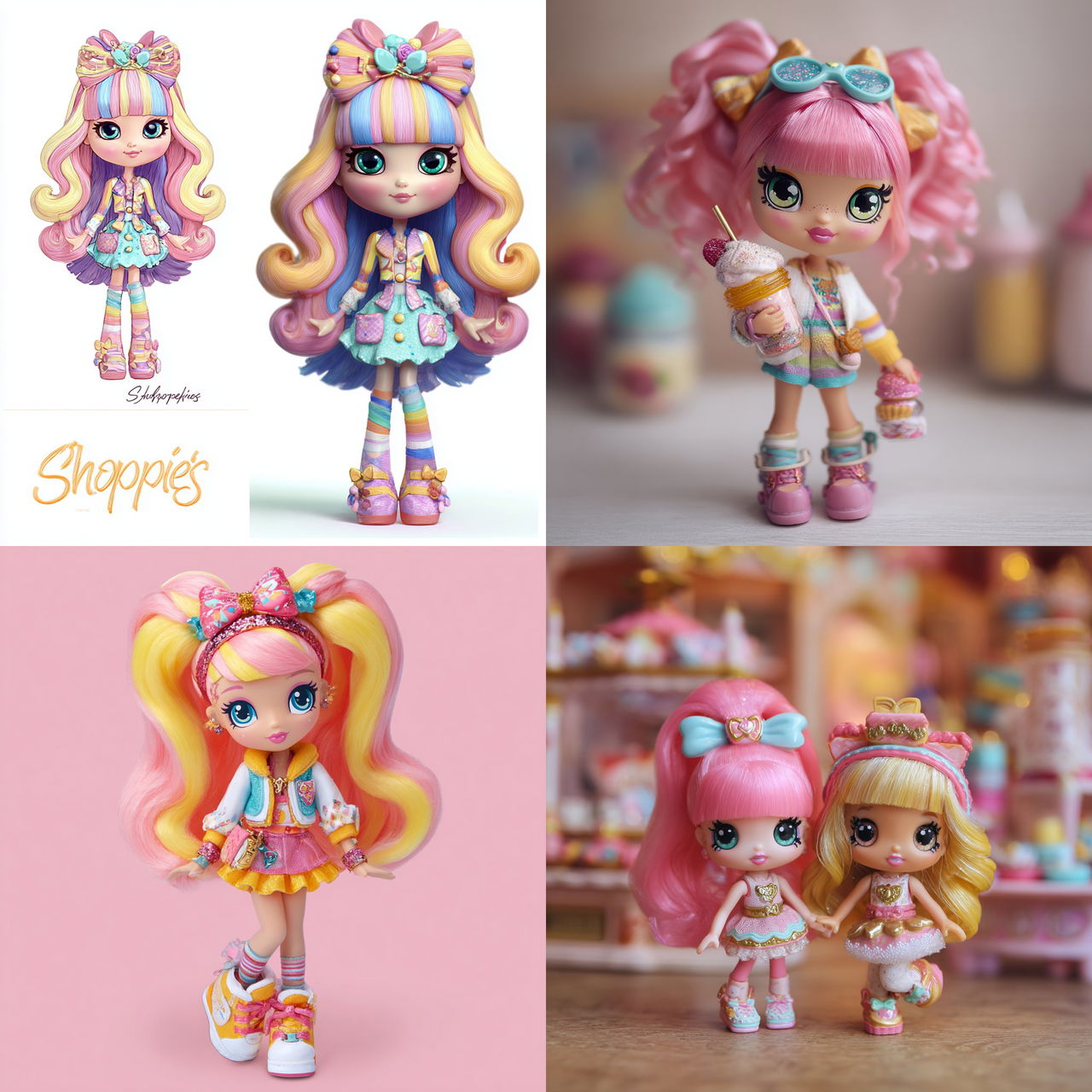 Shopkins Shoppies style, Midjourney V7, render 1 of 4
