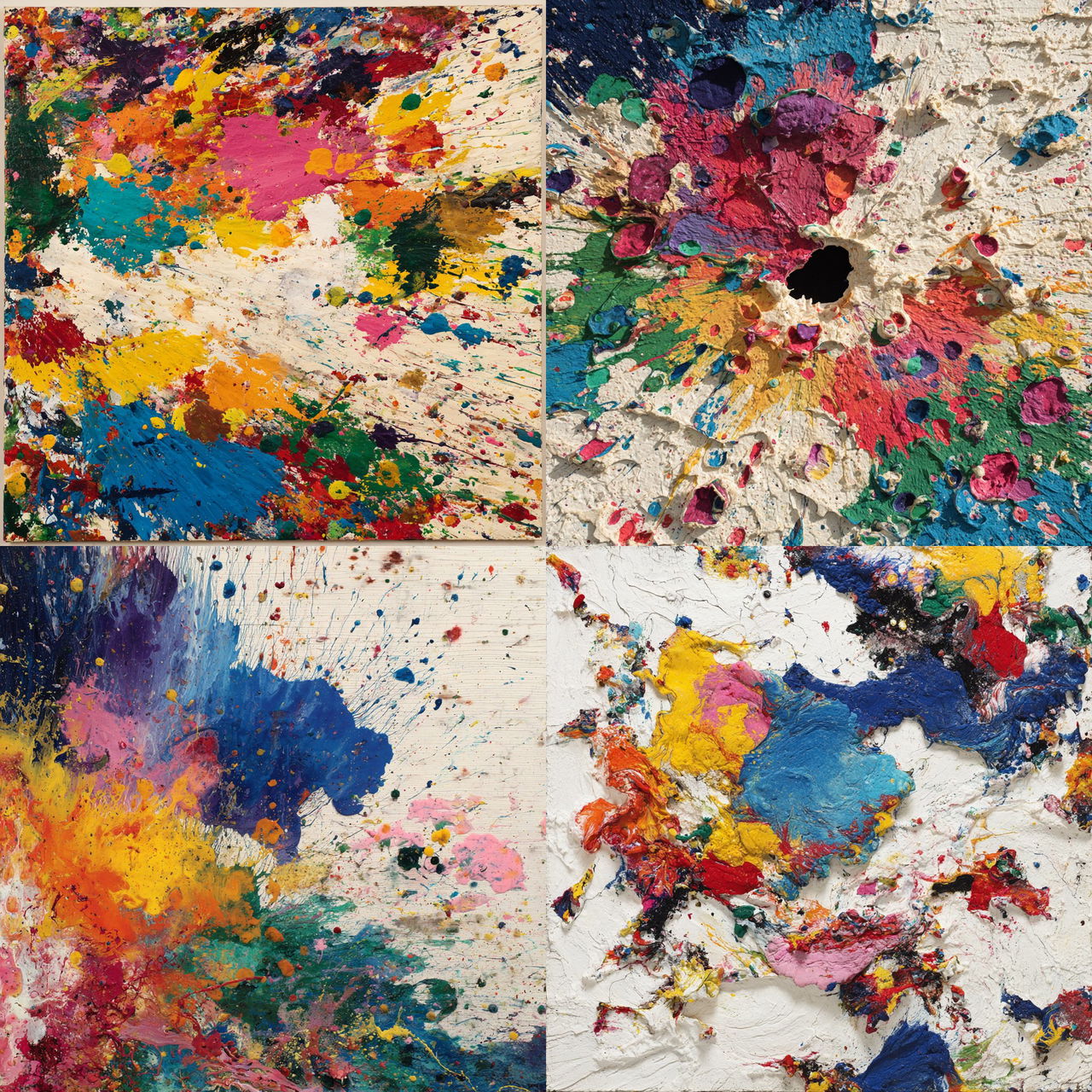 Shozo Shimamoto style, Midjourney V7, render 1 of 4