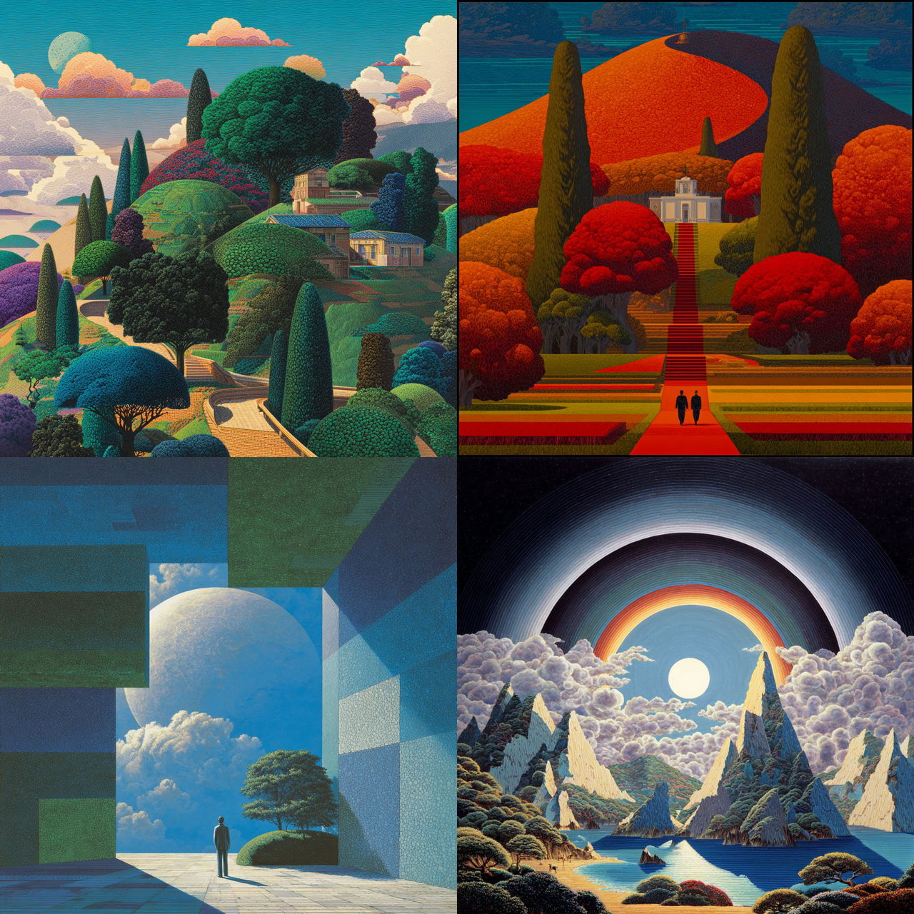 Shusei Nagaoka style, Midjourney V7, render 1 of 4