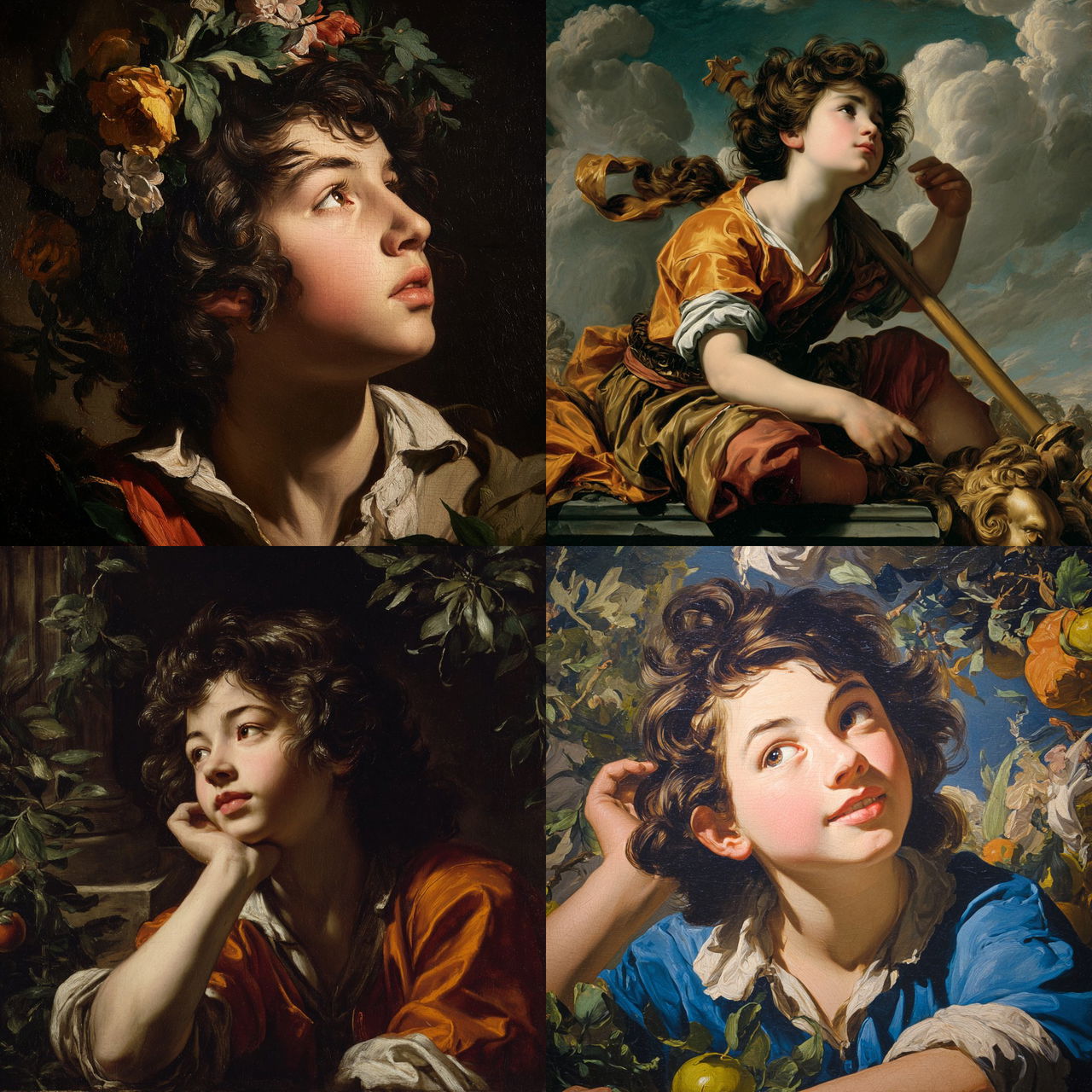 Simon Vouet style, Midjourney V7, render 1 of 4
