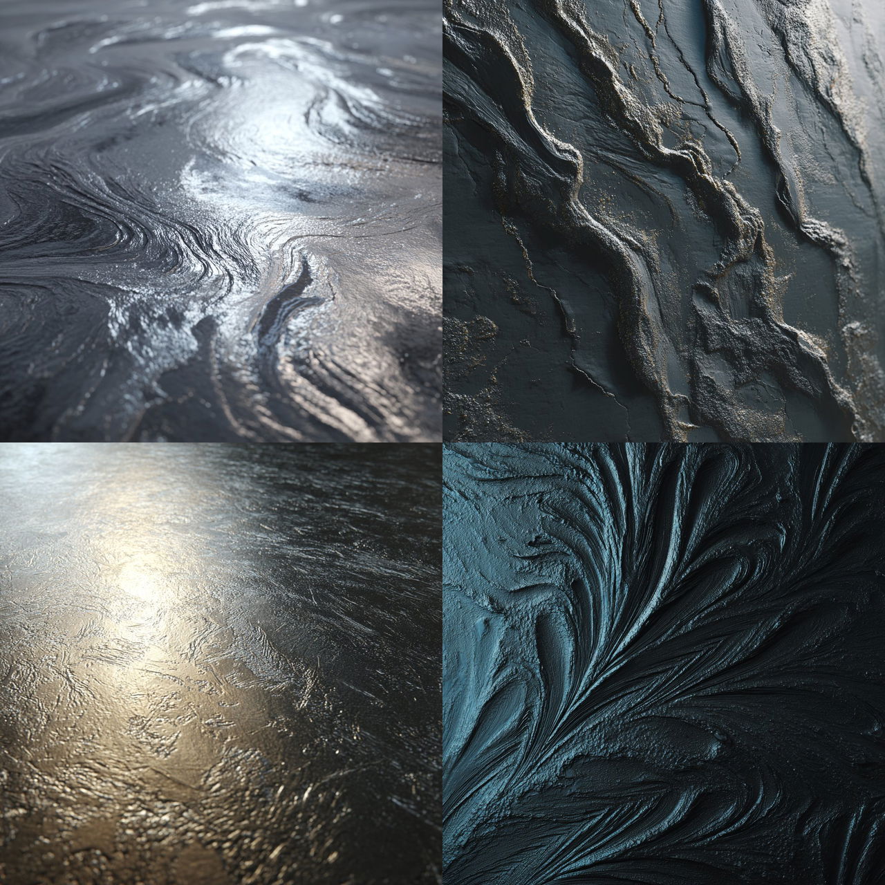 Slick texture style, Midjourney V7, render 1 of 4