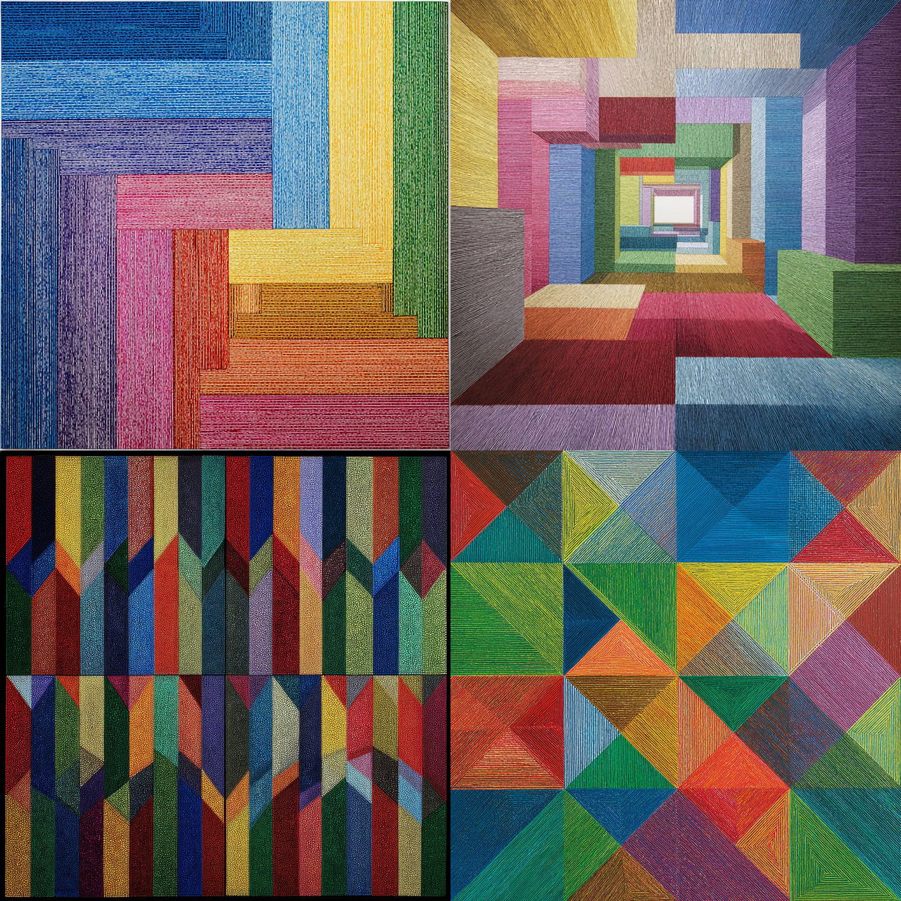 Sol LeWitt style, Midjourney V7, render 1 of 4