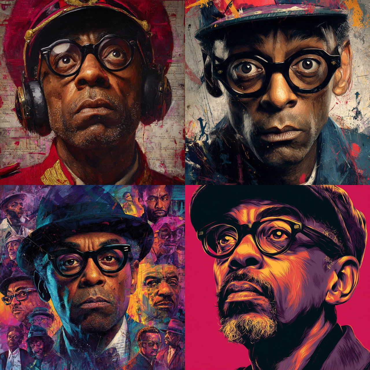Spike Lee style, Midjourney V7, render 1 of 4