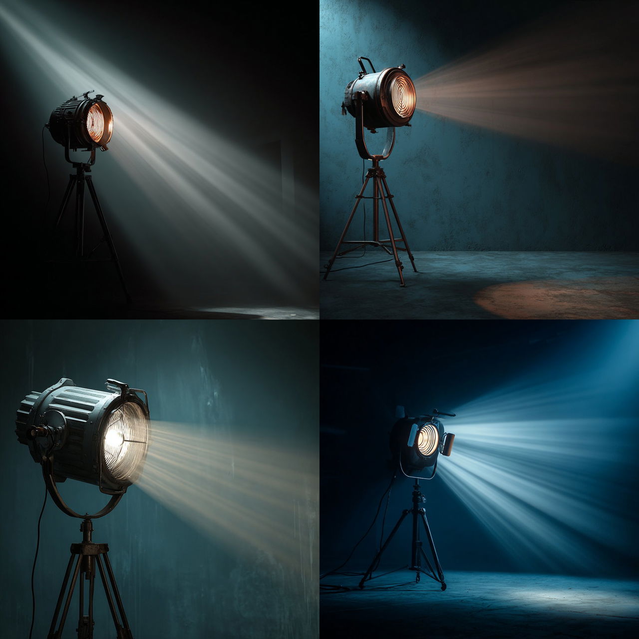 Spotlight lighting style, Midjourney V7, render 1 of 4