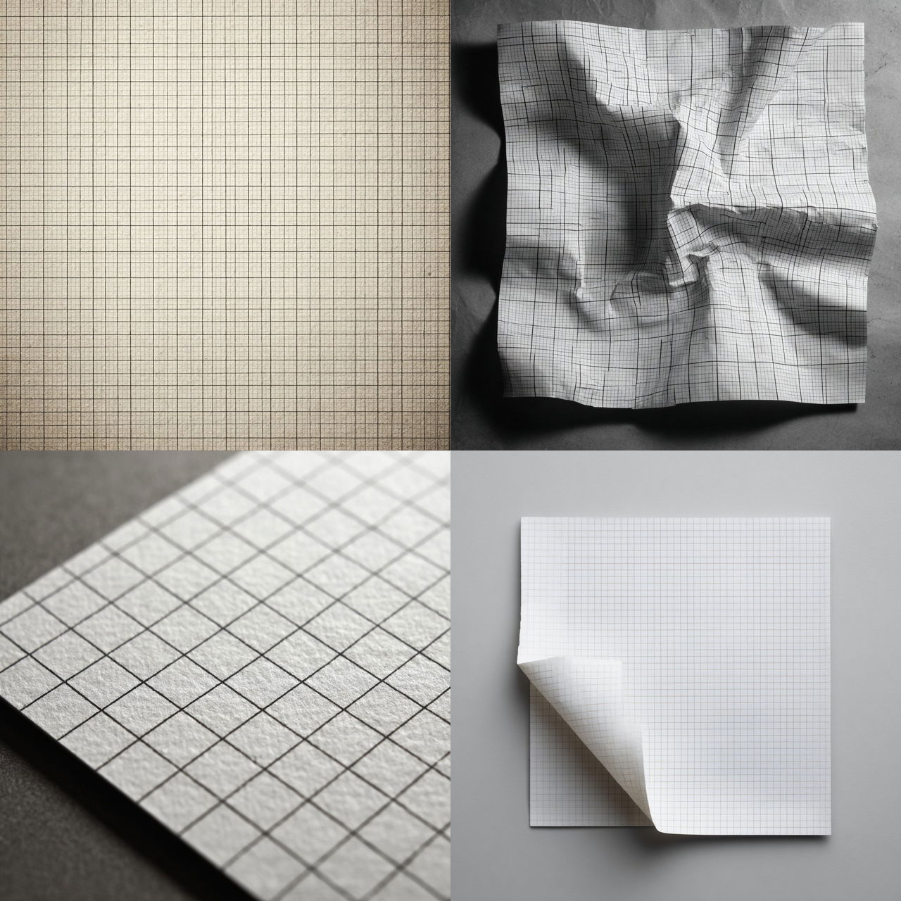 Squared paper style, Midjourney V7, render 1 of 4