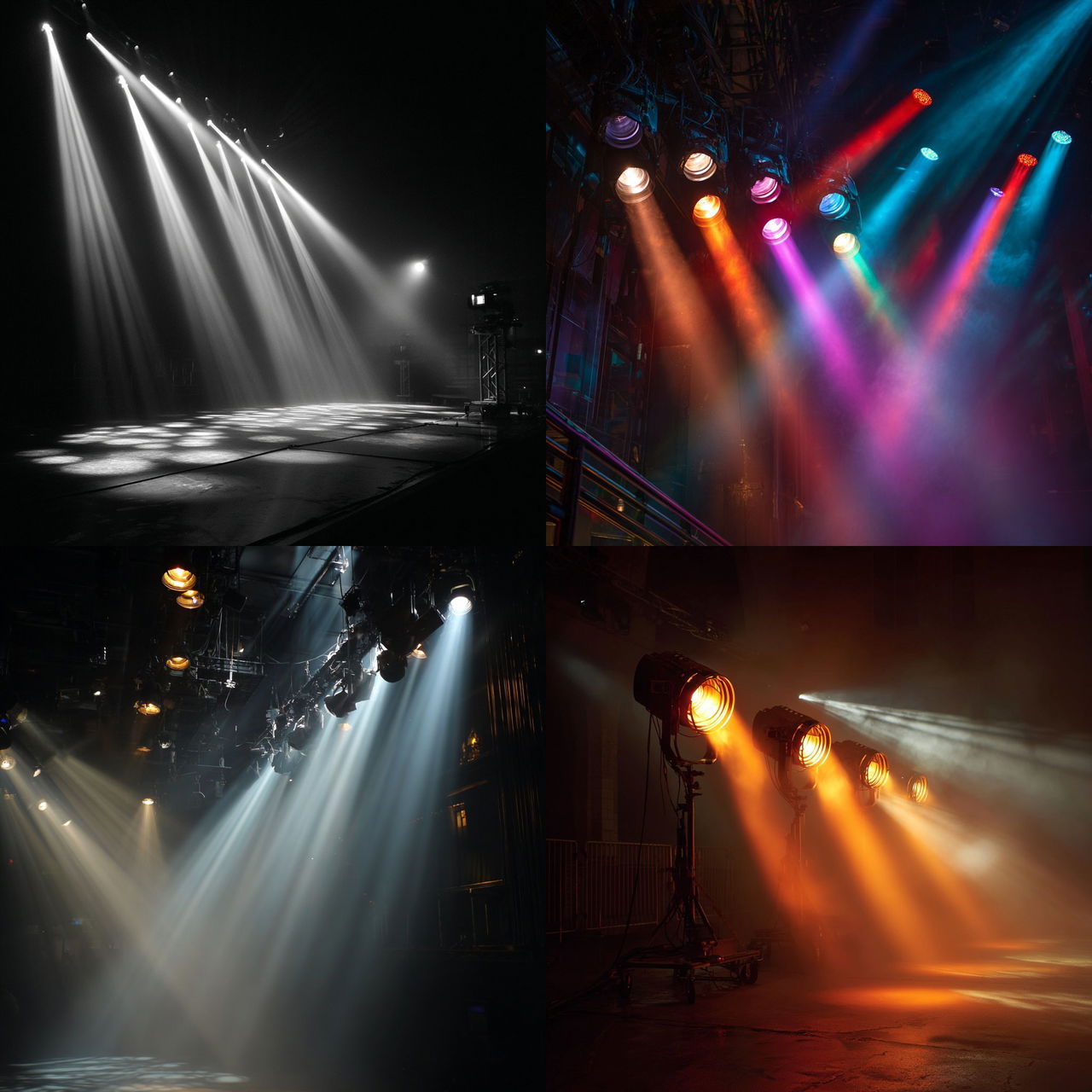 Stage lighting style, Midjourney V7, render 1 of 4