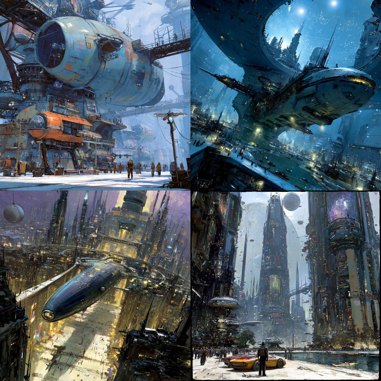 Stephan Martiniere style, Midjourney V7, render 1 of 4