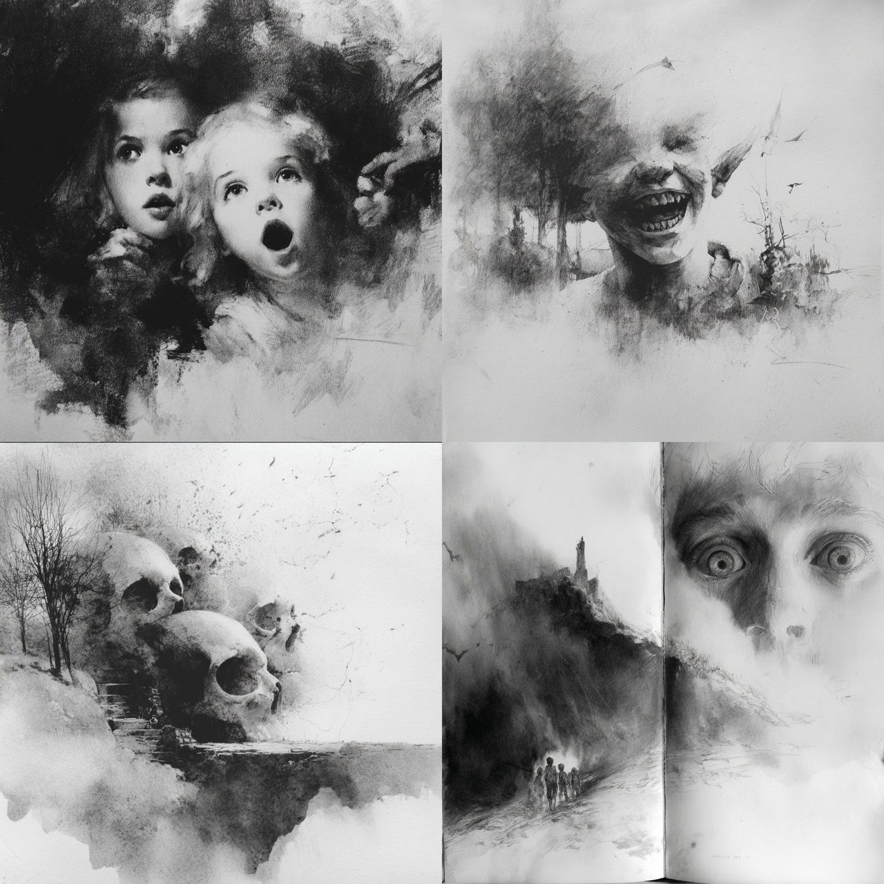 Stephen Gammell style, Midjourney V7, render 1 of 4