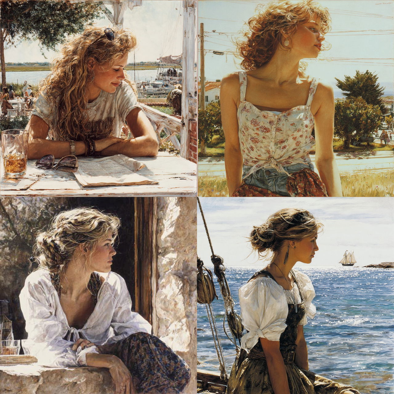 Steve Hanks style, Midjourney V7, render 1 of 4