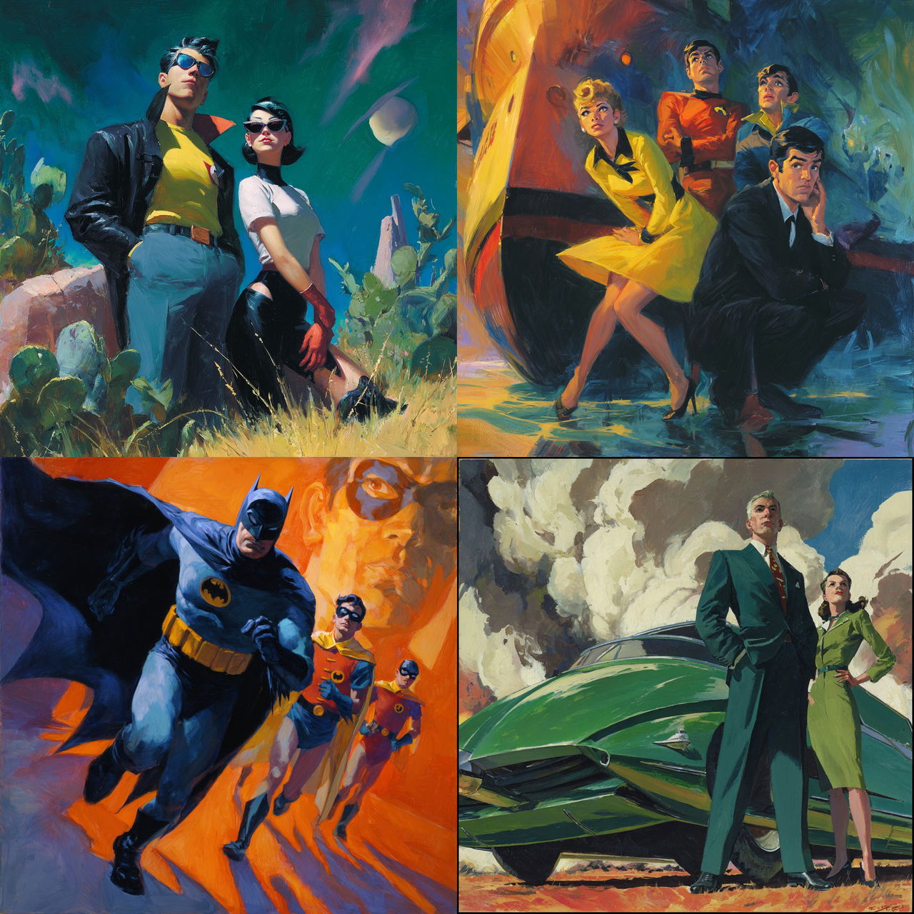 Steve Rude style, Midjourney V7, render 1 of 4