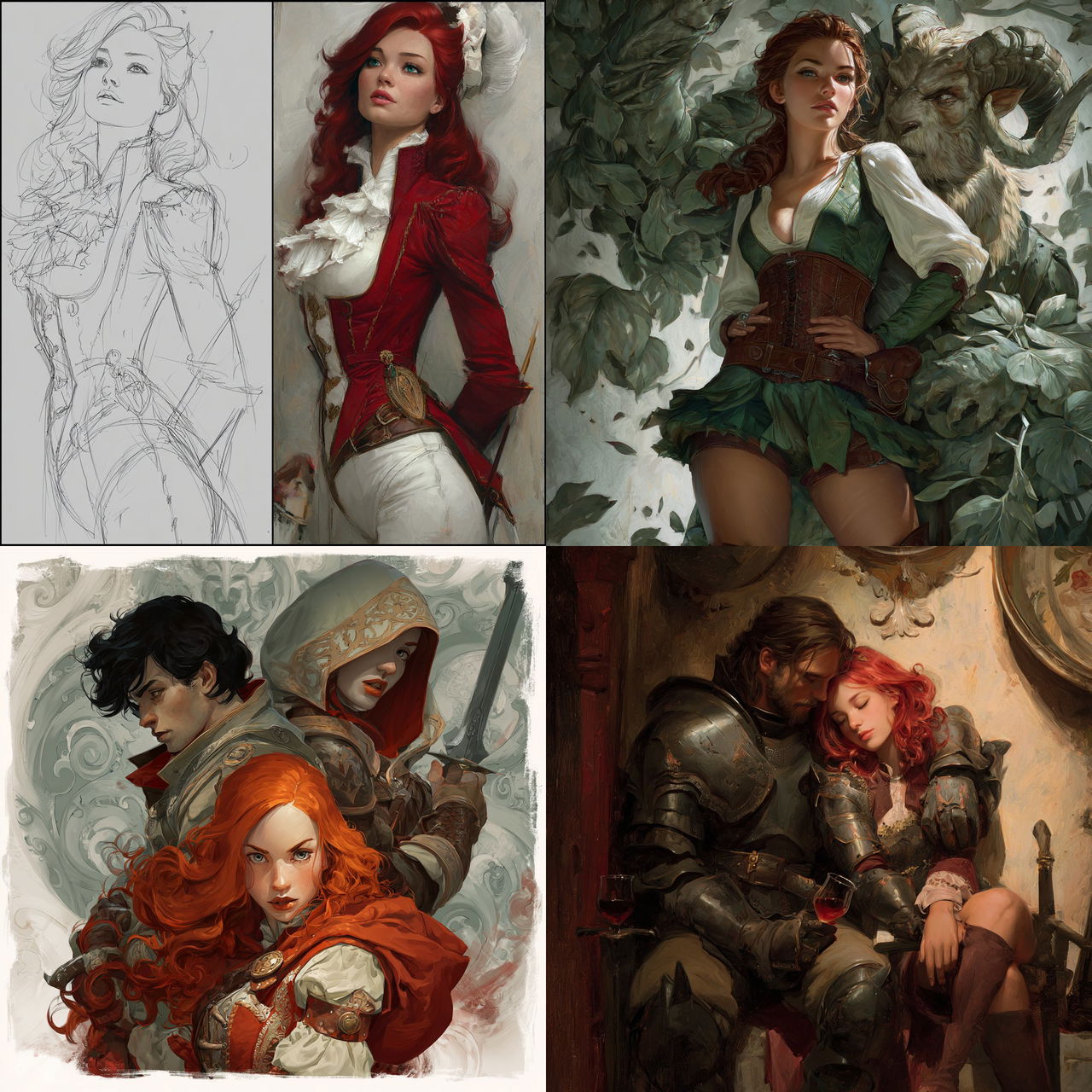 Stjepan Sejic style, Midjourney V7, render 1 of 4