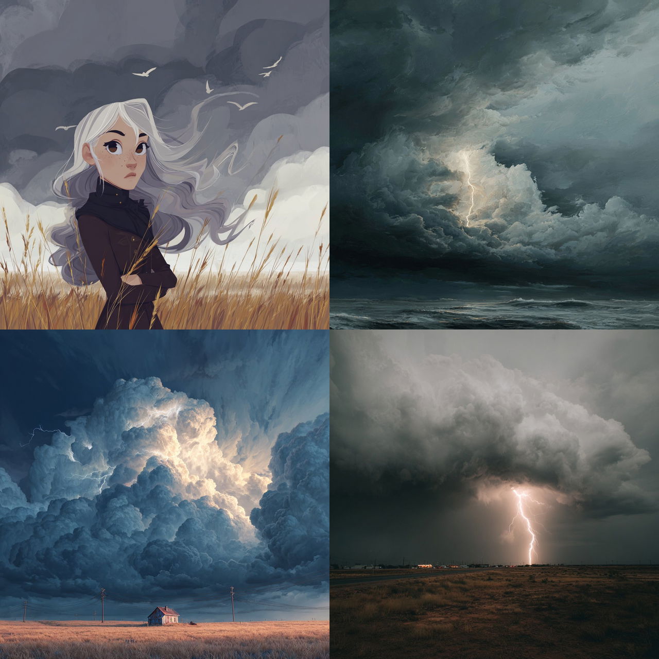 Stormy style, Midjourney V7, render 1 of 4