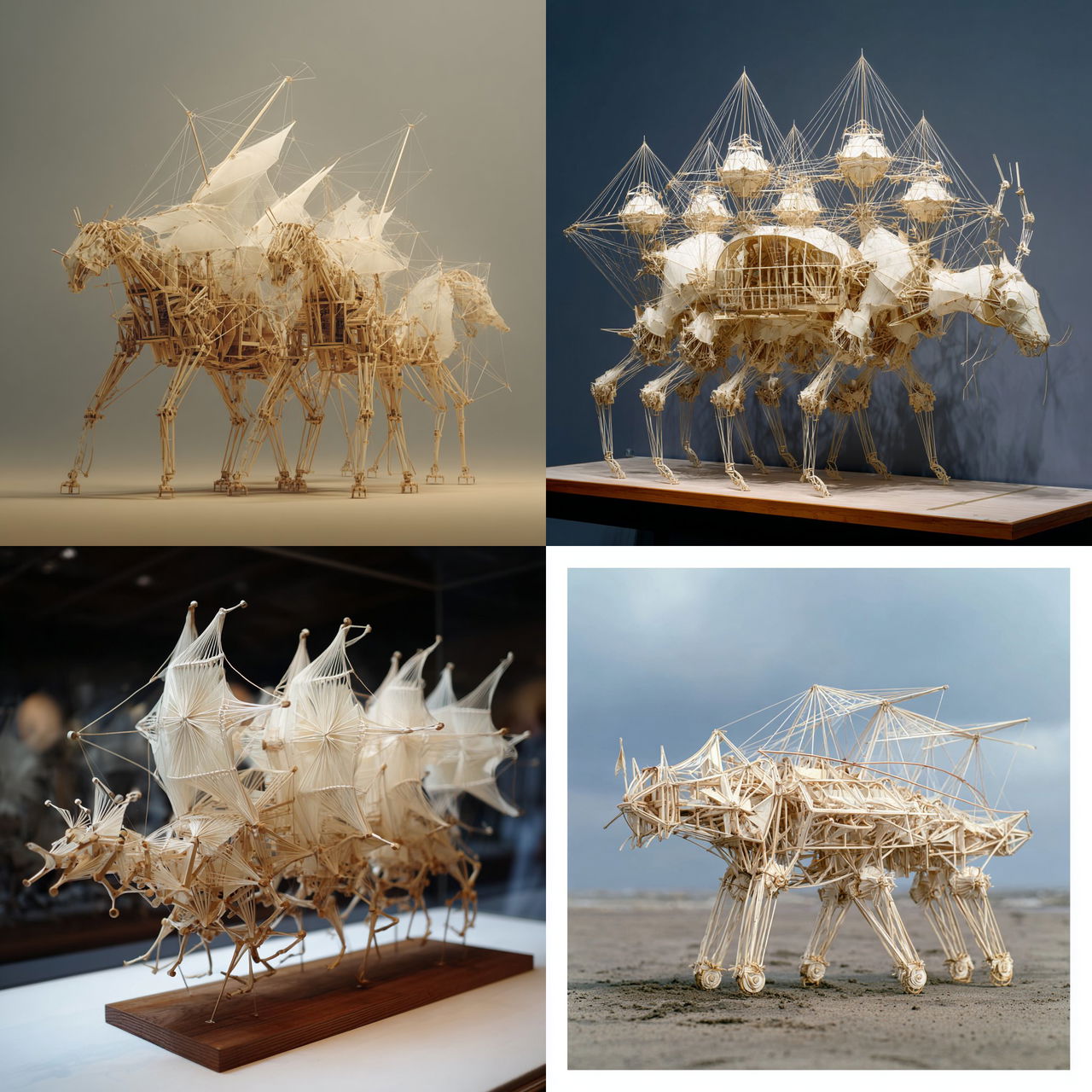 Strandbeest style, Midjourney V7, render 1 of 4