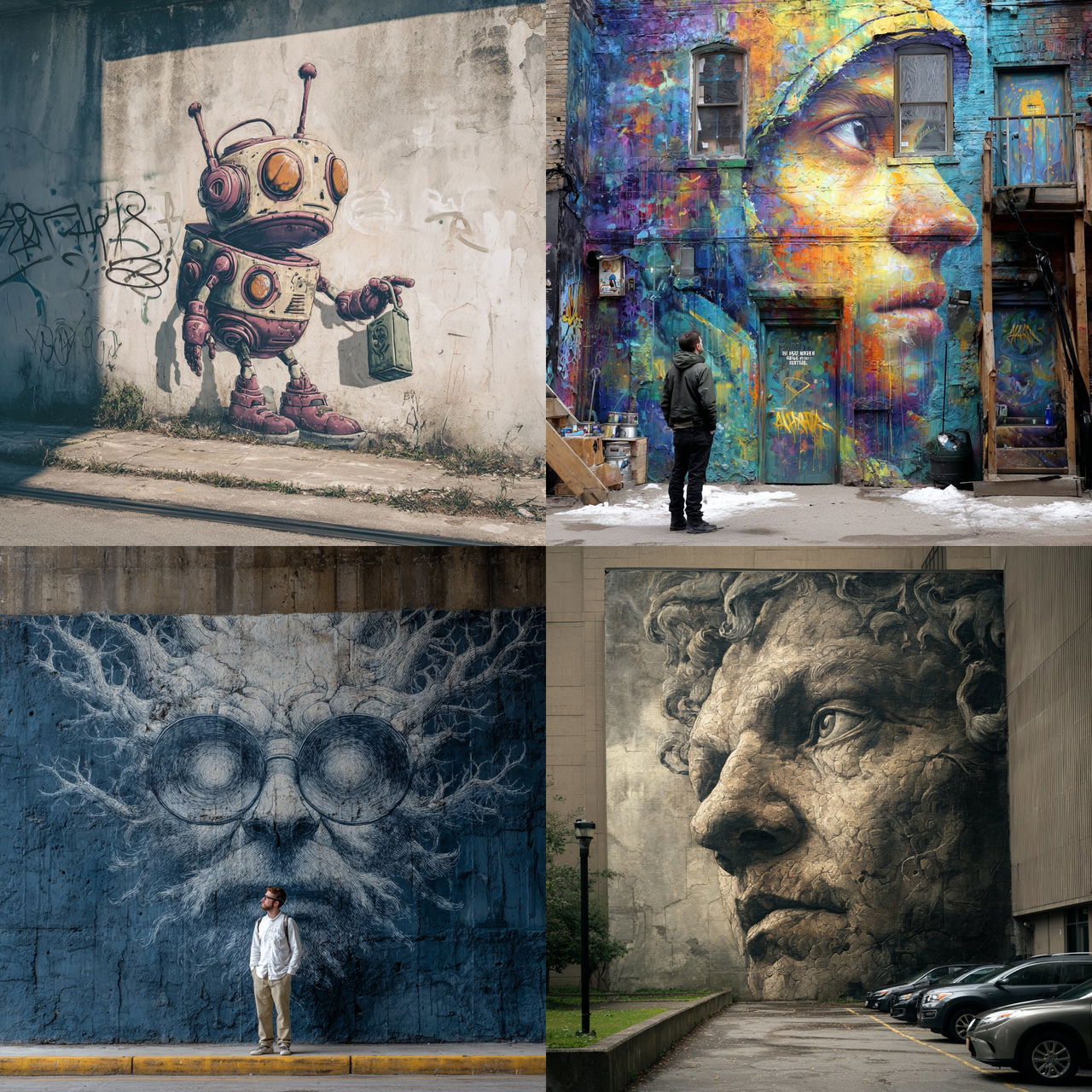Street Art style, Midjourney V7, render 1 of 4
