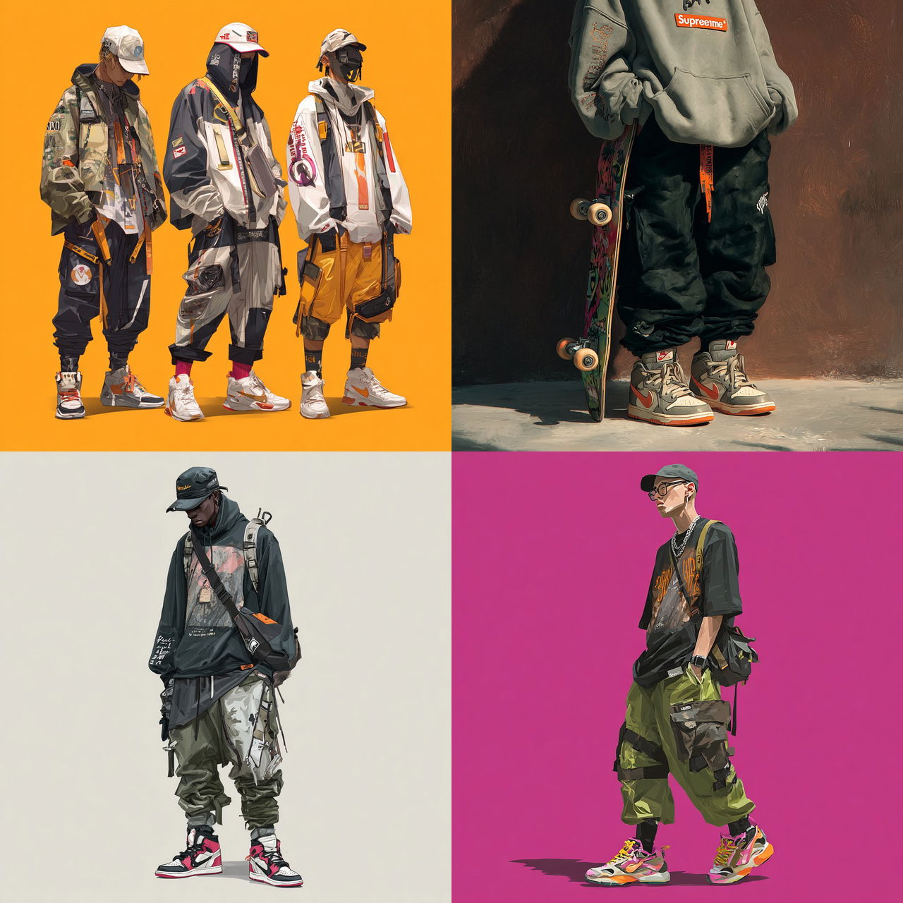 Streetwear style, Midjourney V7, render 1 of 4