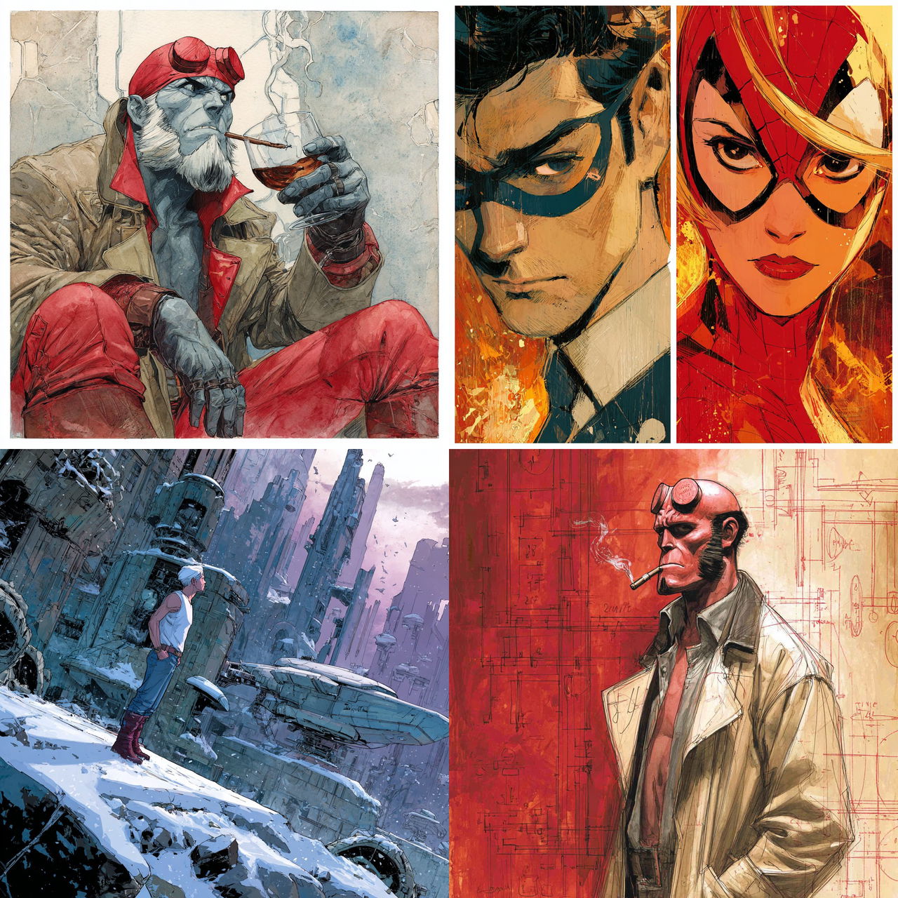 Stuart Immonen style, Midjourney V7, render 1 of 4