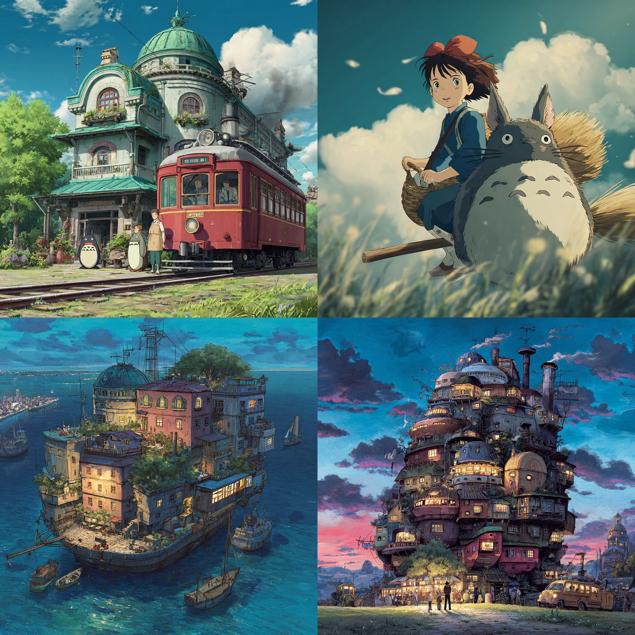 Studio Ghibli style, Midjourney V7, render 1 of 4