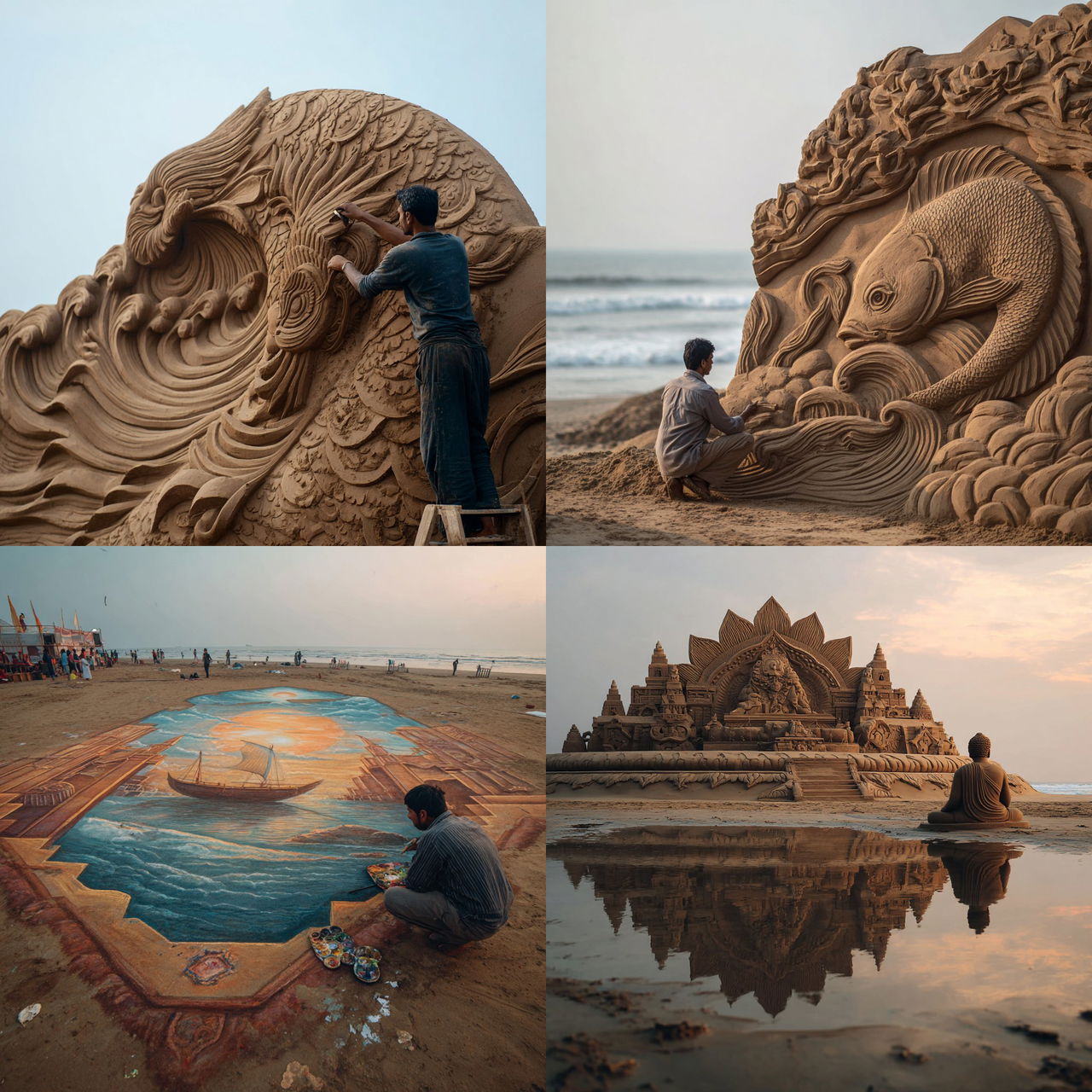 Sudarsan Pattnaik style, Midjourney V7, render 1 of 4