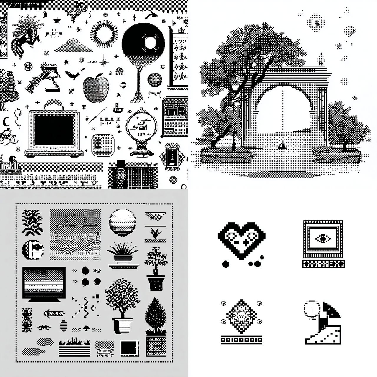 Susan Kare style, Midjourney V7, render 1 of 4
