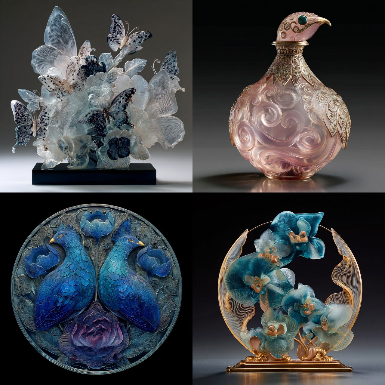 Suzanne Lalique style, Midjourney V7, render 1 of 4