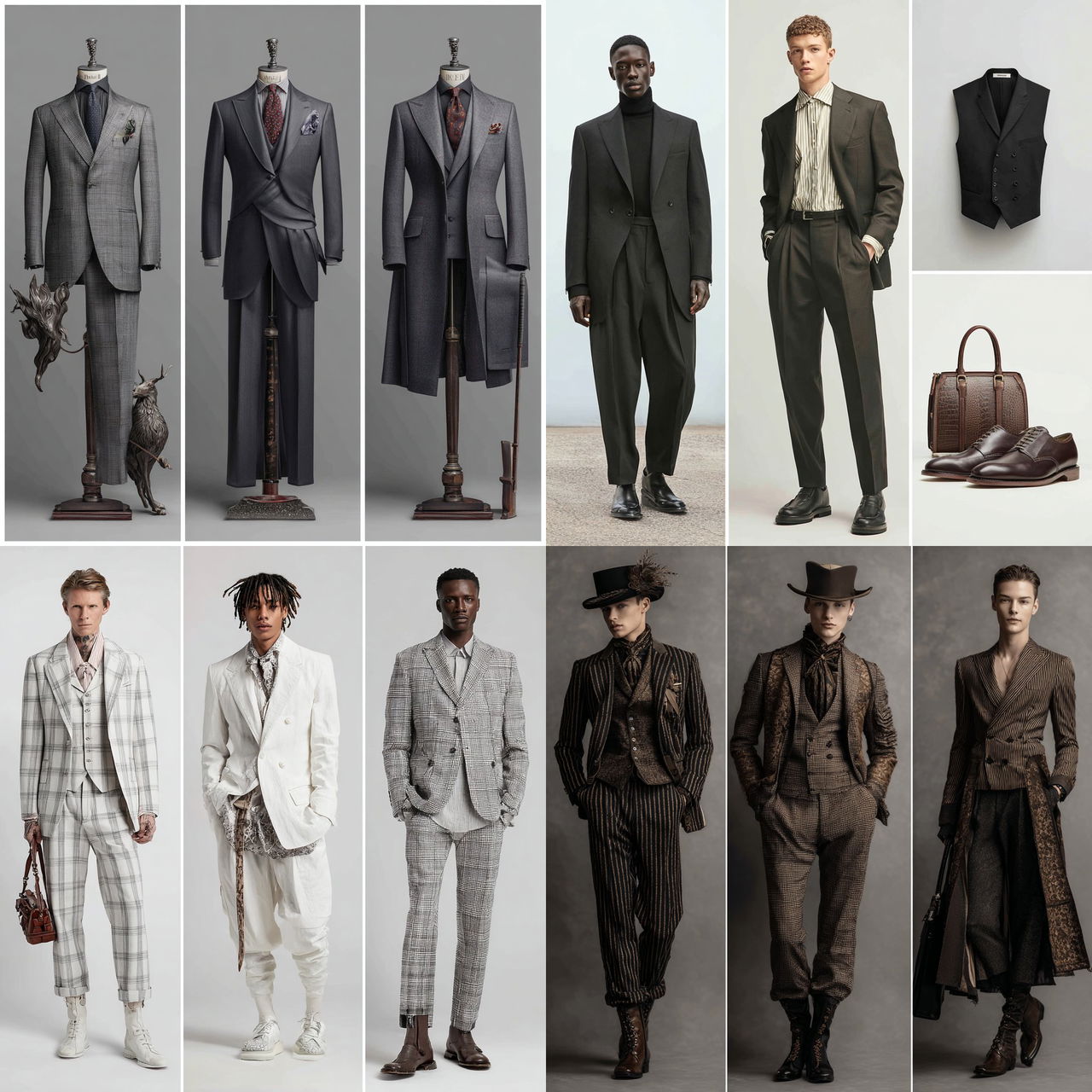 Tailored fashion style, Midjourney V7, render 1 of 4