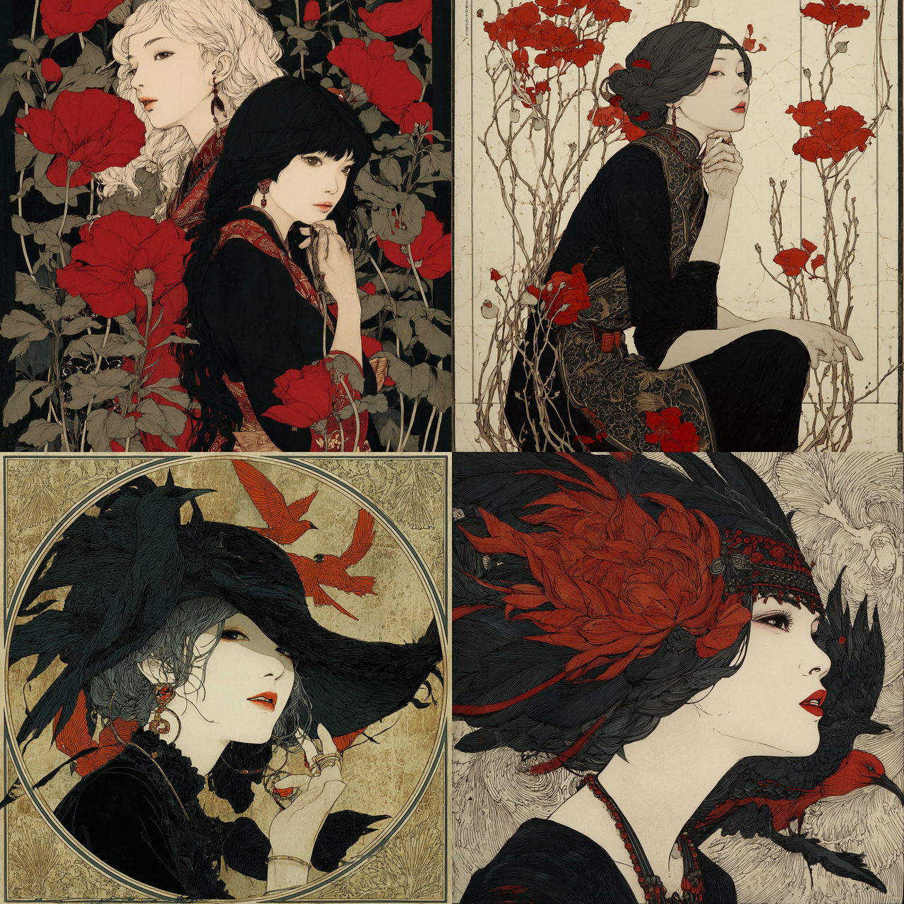 Takato Yamamoto style, Midjourney V7, render 1 of 4
