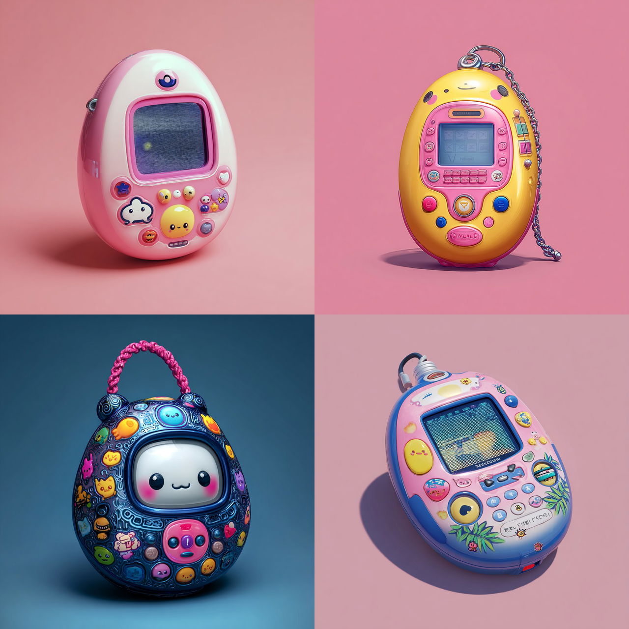 Tamagotchi style, Midjourney V7, render 1 of 4