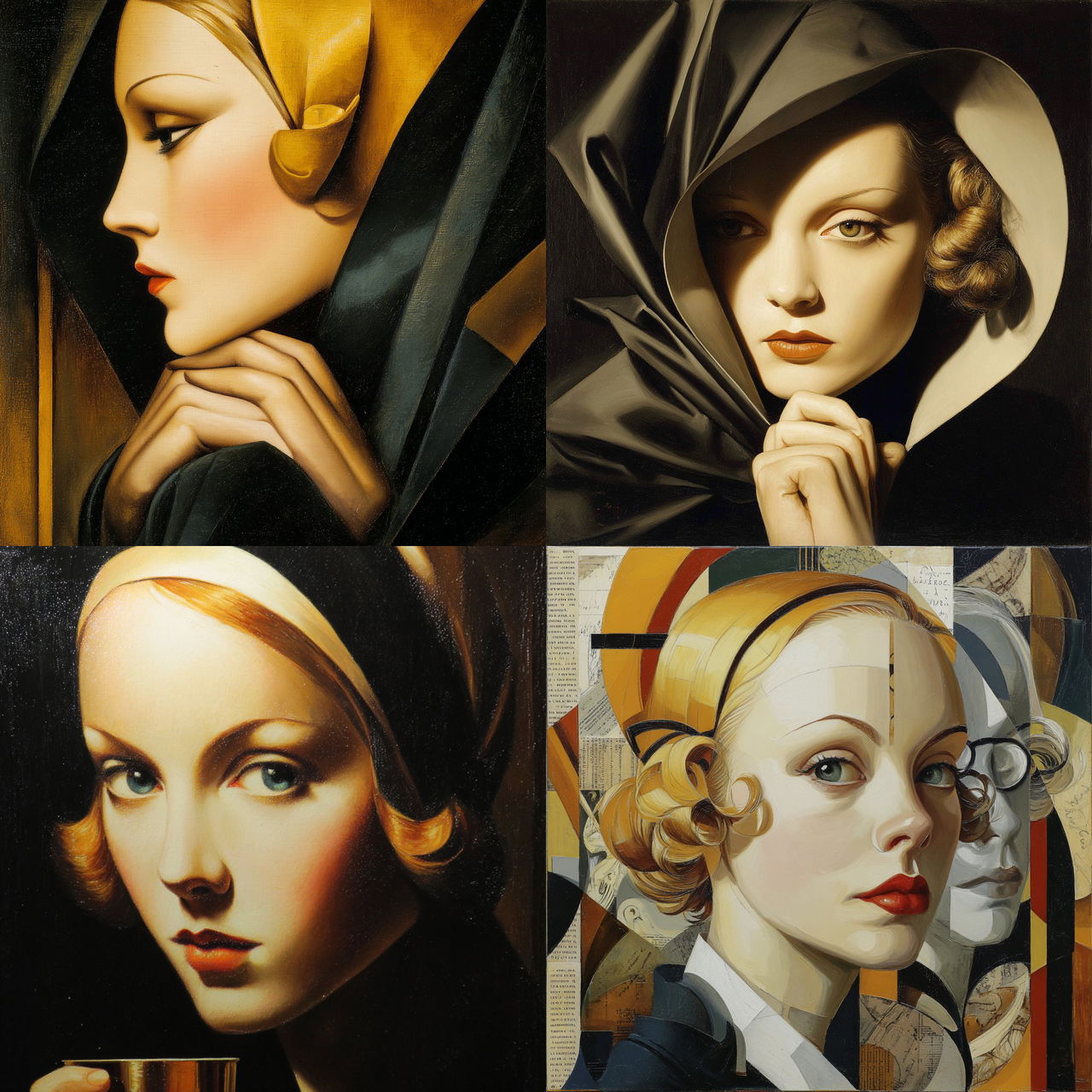 Tamara de Lempicka style, Midjourney V7, render 1 of 4