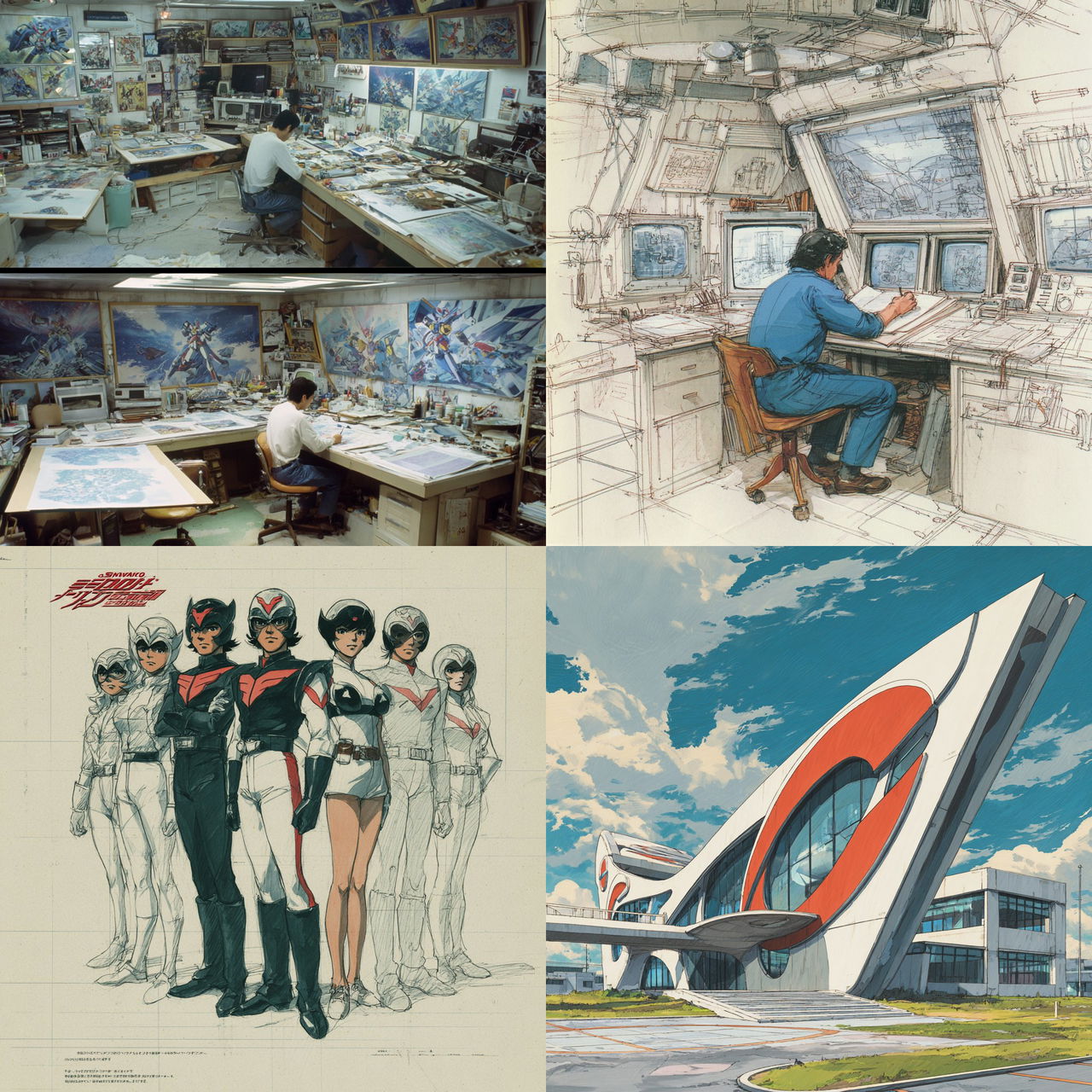 Tatsunoko Production studio style, Midjourney V7, render 1 of 4
