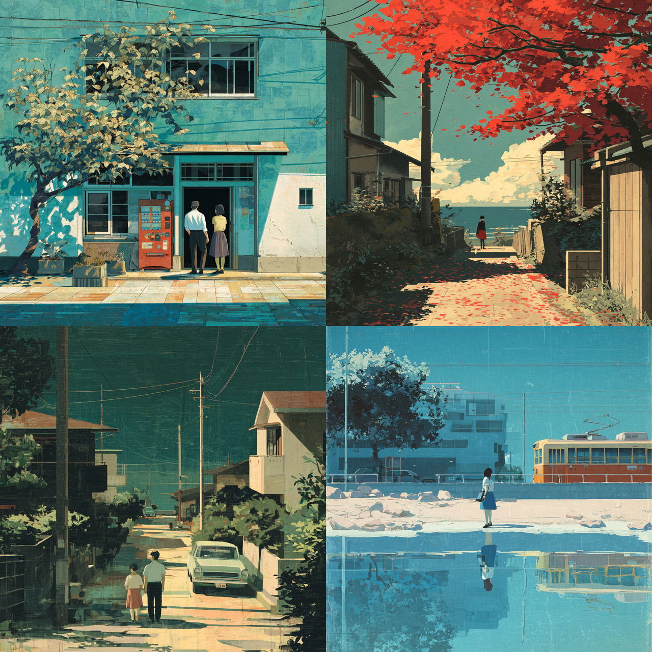 Tatsuro Kiuchi style, Midjourney V7, render 1 of 4