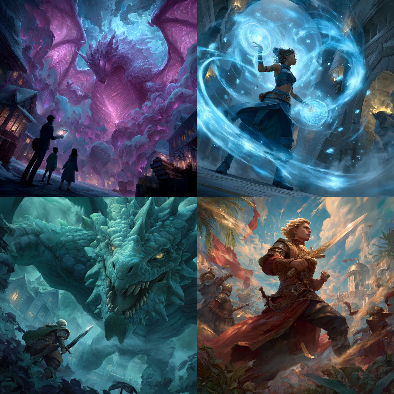 TCG artwork style, Midjourney V7, render 1 of 4