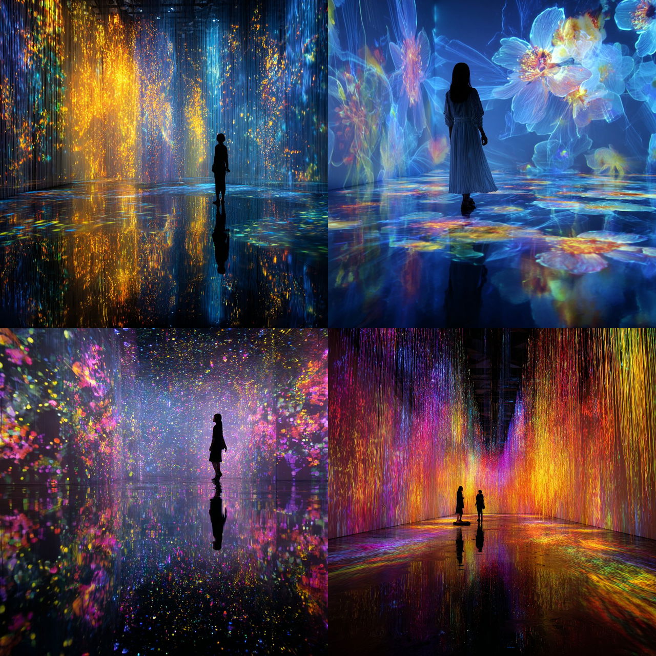 teamLab style, Midjourney V7, render 1 of 4