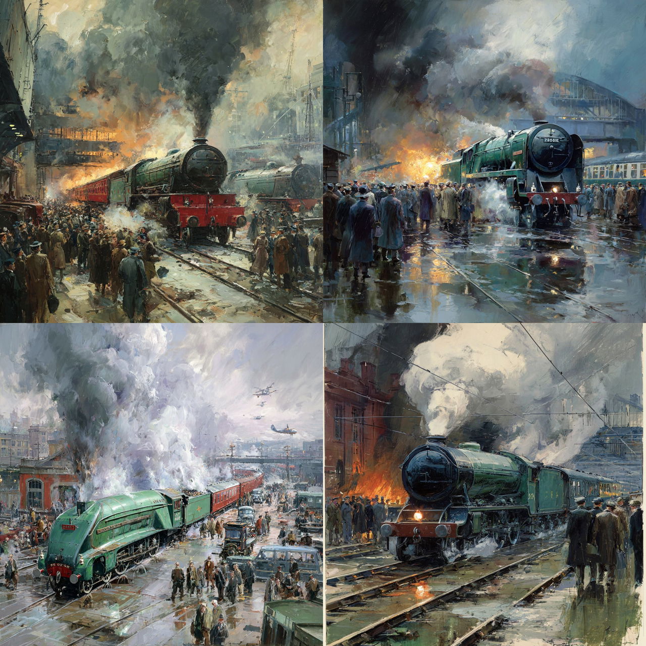 Terence Cuneo style, Midjourney V7, render 1 of 4