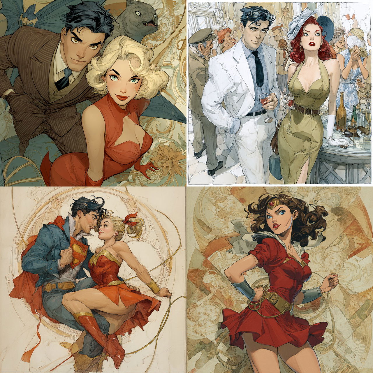 Terry Dodson style, Midjourney V7, render 1 of 4